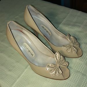 Marquise Women’s Light Sage Leather Open Toe Heels